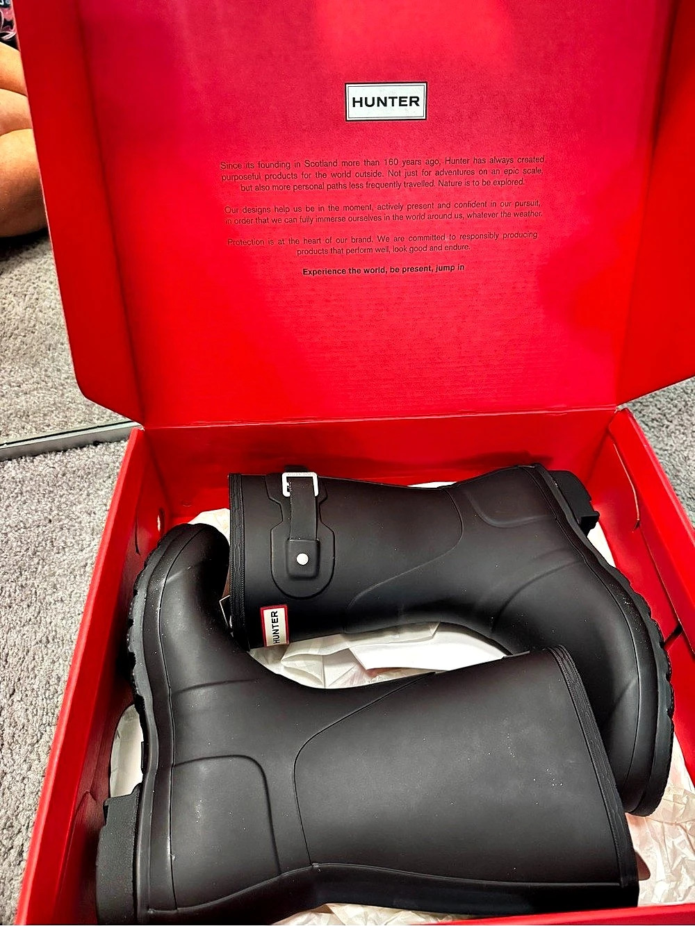 Hunter Original Short Rain Boots in Black US 9 Women’s - NWT - Original Box